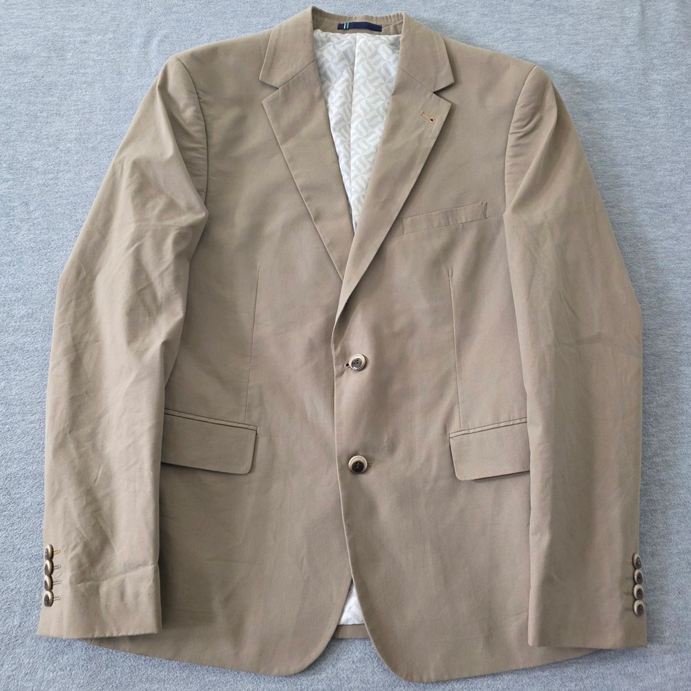 Harry Brown London Mens Skinny Fit Blazer Tan Khaki Cotton Blend Jacket 42R